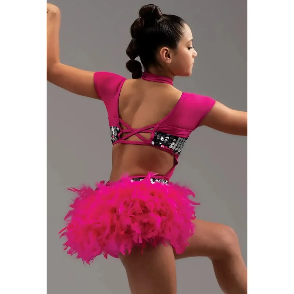 Pre-Owned Dance Costume Large Child Green Weissman 15568 Jazz Tap Acro Musical